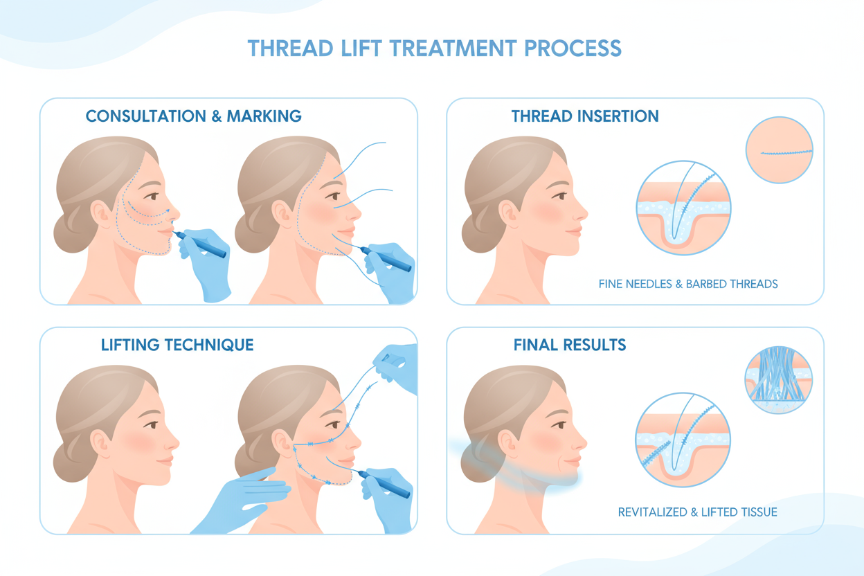 Treatment process thread. Lift